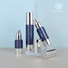 Tapa Plateada 15ml 30ml 50ml Tipo Empuje Envase al Vacío Botella de Plástico como Material Botella para Base de Maquillaje Líquido Cosmético