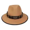 Chapéu Xizang Europeu e Americano Transfronteiriço Outono e Inverno Novo Chapéu de Cowboy Xizang Feminino Chapéu para Homens e Mulheres Acessórios de Chapéu com Cabeça de Touro para Exterior