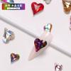 Arte de uñas K9 joyería taladro transparente súper brillante corazón torcido taladro de hacha gota de agua cuadrado gordo placa brillante diamante blanco usar accesorios para armadura al por mayor