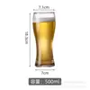 Taza de Cerveza Artesanal Red Neta de Gran Capacidad Taza de Cerveza de Barril Vidrio Comercial y para el Hogar Taza Creativa de Pinta para Bar