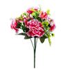 Novo Buquê de Flores Artificiais de Cravo de 5 Cabeças Transfronteiriço Decoração de Flores Artificiais Exportação de Cravo Enfeites de Flores Secas Feitos à Mão