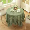 Mesa Redonda Pequeña Estilo Francés Transfronteriza Mesa de Café Mantel con Volantes de Encaje con una Atmósfera Vintage para Decoración de Mesa de Comedor