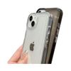 Adecuado para iPhone15 galvanoplastia botón espacio carcasa mayoreo Apple 13pro/14/tpu galvanoplastia botón funda de teléfono