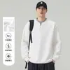 Outono 2026 Novo Moletom Masculino de Gola Redonda com Mangas Longas, Peça Falsa de Duas Peças, Simples, Moderno, Marca, Moletom Masculino de Gola V Falso de Duas Peças