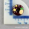 Acessórios de Resina de Donut de Frutas Creme Brinquedo de Comida Cola de Creme de Bolo Material de Decoração para Capa de Celular Sapatos com Furos DIY