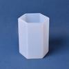 Molde de Silicone Hexagonal Cilíndrico para Gota de Cristal DIY, Suporte para Vela de Aromaterapia de Resina, Molde de Silicone para Sabão, Espécime de Vela