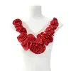 Popular Vestido de Gala de Gasa con Encaje y Plisado Tridimensional Floral Europeo y Americano Disfraz de Baile Accesorios Florales Decorativos DIY