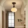 Lámpara Colgante Vintage para Mesita de Noche de Dormitorio, Lámpara de Techo Estilo Japonés Retro Wabi-Sabi para Barra, Lámpara Colgante de Cristal Estilo Chino para Pasillo y Entrada