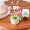 Adornos de Planta en Maceta Tejidos a Crochet Hechos a Mano Estilo Ins, Decoraciones Creativas para Escritorio del Hogar, Flores Artificiales, Regalos de Inauguración y Graduación
