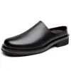 Pantuflas de Piel Cabeza Grande Tendencia Británica Suela Gruesa Zapatos Casuales Piel Suave Clásico Retro Versátil Punta Cerrada Medias Zapatillas Piel Invierno Más Terciopelo