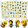Vender 4/Paquete 100 Lindas Calcomanías de Abejas Trabajadoras de Dibujos Animados Pegatinas de Recompensa para Niños Transfronterizas Linda Decoración