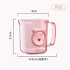 Taza para Enjuague Bucal Infantil de Casa Taza para Lavarse el Rostro de Dormitorio Estudiantil Set de Tazas de Cepillo de Dientes de Dibujos Animados Taza Creativa Linda para Cepillarse los Dientes de Pareja