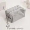 Bolsa de Almacenamiento Cuadrada de Malla de Panal, Bolsita Portátil para Auriculares y Llaves, Billetera Pequeña de Mano para Labial y Cable de Datos