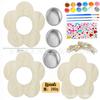 Comedero de pájaros de madera de Amazon para alimentar e hidratar, Comedero colgante con forma de flor, Juguete de manualidades para pintar DIY para niños