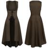 Vestido Medieval sin Mangas Retro Transfronterizo Steampunk con Cordones para Ceñir la Cintura Vestido de Fiesta Cosplay de Halloween para Escenario