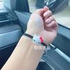 Lindo pasador de Hello Kitty, traje de cuerda para el cabello, banda elástica pequeña para novio, novias, pulsera, cuerda para el cabello de chica dulce