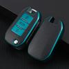 Adecuado para juego de llaves Dongfeng Peugeot nuevo 308 2008 3008 408 301 logo cuero funda para llave de coche
