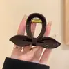 Pinza de Presión Elegante de Tiburón con Lazo de Color Caramelo de Acrílico de Alta Calidad 2025 Pasador de Disco para la Cabeza