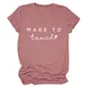Hecho para Enseñar Amazon Ebay Sitio Independiente Versátil Simple Camiseta de Manga Corta con Cuello Redondo para Mujer Capa Base Comercio Exterior