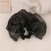 Saia de Chiffon Plissada com Bolinhas Super Fada, Elástico de Cabelo Elegante para Rabo de Cavalo, Faixa de Cabeça Estilo Ballet, Novo Acessório de Cabeça