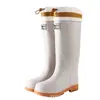 Botas de Lluvia de Moda Transfronteriza para Mujer, Zapatos para Agua de Caña Media-Alta, Botas de Lluvia para Estudiante Coreano, Zapatos de Goma Impermeables para Trabajo al Aire Libre para Mujer, Botas Altas