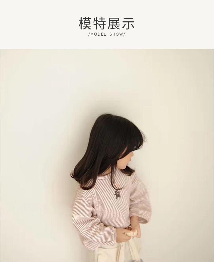 2020秋新款男女童全棉条纹卡通长袖T恤X3002_06.j