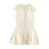 Vestido Tweed Estilo Chanel Elegante Moda Nova 2026 Estilo Europeu e Americano Transfronteiriço Atacado Feminino Amazon