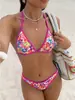 Comercio Electrónico Transfronterizo se Especializa en Suministrar Inventario Directo de Fábrica de Bikinis Sexys Estampados de Moda Europea y Americana para Mujeres