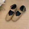 Zapatos Planos de Ballet para Mujer Estilo Retro Artístico, Nuevos para Primavera 2026, con Tira Cruzada de Velcro Mary Jane, Poco Profundos