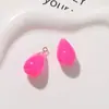 Parche de accesorio de resina con patrón de mármol perforado multicolor en forma de gota de agua para pendientes DIY, accesorios para orejas y llaveros