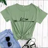 Camiseta Nueva de San Valentín con Estampado de Corazón y Flecha Amor Nuevo Camiseta de Mujer de Manga Corta con Cuello Redondo de Comercio Exterior Europeo y Americano
