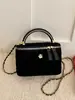 Bolso de caja pequeño estilo Chanel con rombos bordado en hilo moderno versátil cadena pequeño cuadrado nicho alta gama casual bolso de mano de un solo hombro