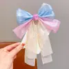 Pinza para el cabello de poni Polly para niños, Accesorios para el cabello con cinta de malla, Pinza trasera para el cabello, Pinza para el cabello con lazo lindo para niñas