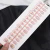 Novas Pontas de Unha Usáveis de Verão, Arte de Unha Colorida de Contorno de Alto Padrão Estilo Francês, Estilo Doce, Gentil e Luxuoso, 30 Peças em Estoque