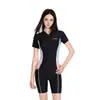 Traje de baño de una pieza estilo nuevo 2026 para mujer, Bloques de color, Cremallera, Tallas grandes, Gama alta, Conservador, Adelgazante, Traje de baño para aguas termales al por mayor