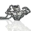Experto en fitness europeo y americano hombres musculosos de fuerza collar de acero de titanio hombres de moda personalidad dominante colgante deportivo Joyería de Verano