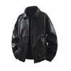 Jaqueta de couro de moto nova e moderna para homens, estilo retro americano, corte solto, casual, peça externa versátil, top masculino, jaqueta com lapela