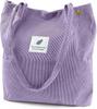 2025 Nueva Bolso de Hombro de Pana para Mujer Estudiante Coreana Bolso de Lona Gran Capacidad Literario Simple Versátil Bolsa de Compras