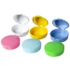 Caja Redonda Espejada para Brackets Invisibles Dentales Caja para Retenedor Ortodóntico Caja Portátil para Dentaduras Caja de Almacenamiento para Dientes