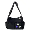 Bolso de hombro para mujer estilo retro workwear, bolso cruzado, bolso de lona, estilo callejero, gran capacidad, bolso tote artístico y casual