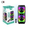 BT-2413 comércio exterior transfronteiriço áudio Bluetooth sem fio atacado áudio grande para exterior microfone de 4 polegadas duplo iluminação RGB som