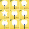 Padrão de Montagem de Leque em Branco DIY Leque de Papel Crianças Pintura Graffiti Manual Dupla Face Cartão Branco Leque Embrião Branco
