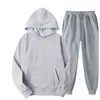 Nuevo Conjunto de Sudadera con Capucha de Forro Polar Transfronterizo Otoño e Invierno Casual Sudadera con Capucha Conjunto de Dos Piezas para Hombre Fabricante Venta al por Mayor Otoño