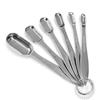 Juego de cucharas medidoras cuadradas de acero inoxidable con escala, cuchara para condimentar la cocina, cuchara medidora familiar para café tostado DIY, combinación