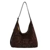 Bolso Tote de Leopardo de Moda para Viajes Diarios para Mujer 2025 Otoño Nueva Moda Exquisito Elegante Versátil Bolso de Hombro o Axila