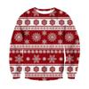 Moletoms com Estampa de Flocos de Neve de Natal 2024 para Homens e Mulheres Roupas Masculinas Digitais 3D Europeias e Americanas Looks de Casal Edição Limitada de Natal