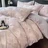 Conjunto de Quatro Peças 100% Algodão Penteado, Capa de Edredom Individual Espessa, Roupa de Cama para Dormitório Estudantil, Conjunto de Três Peças com Lençol de Elástico