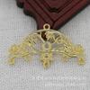 Joyería DIY Cobre Chapado en Oro de 24K Conservación del Color 21*9*2mm Accesorios de Borla Multieslabón Horquilla B2089