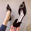 Tacones Altos Tacones de Aguja para Mujer 2025 Primavera y Verano Nuevos Zapatos Huecos de Celebridad de Internet Zapatos Versátiles de Moda de Punta Estilo Hada