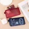 Bolsa de papelería con cremallera para estudiantes, procesada y personalizada, bolsa de almacenamiento de malla de nailon transparente, bolsa para lápices estéreo A6 de gran capacidad